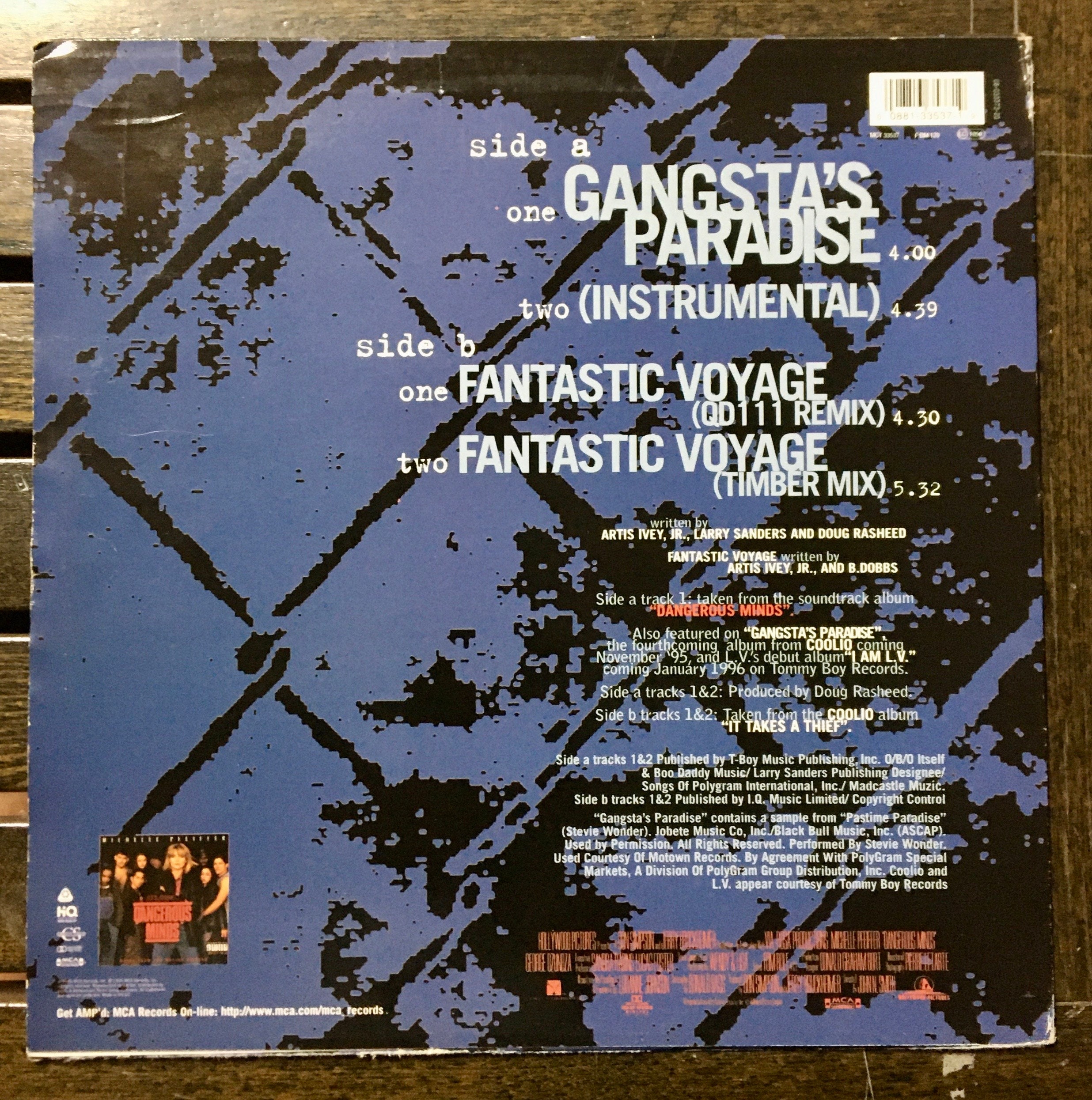 1996 Coolio Featuring L.V. - Gangsta's Paradise , Vinyl, 12