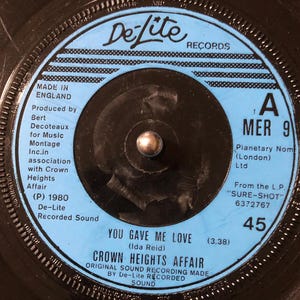 1980 Crown Heights Affair - You Gave Me Love / Use Your Body & Soul , Winyl, 7", 45 RPM, Singiel
