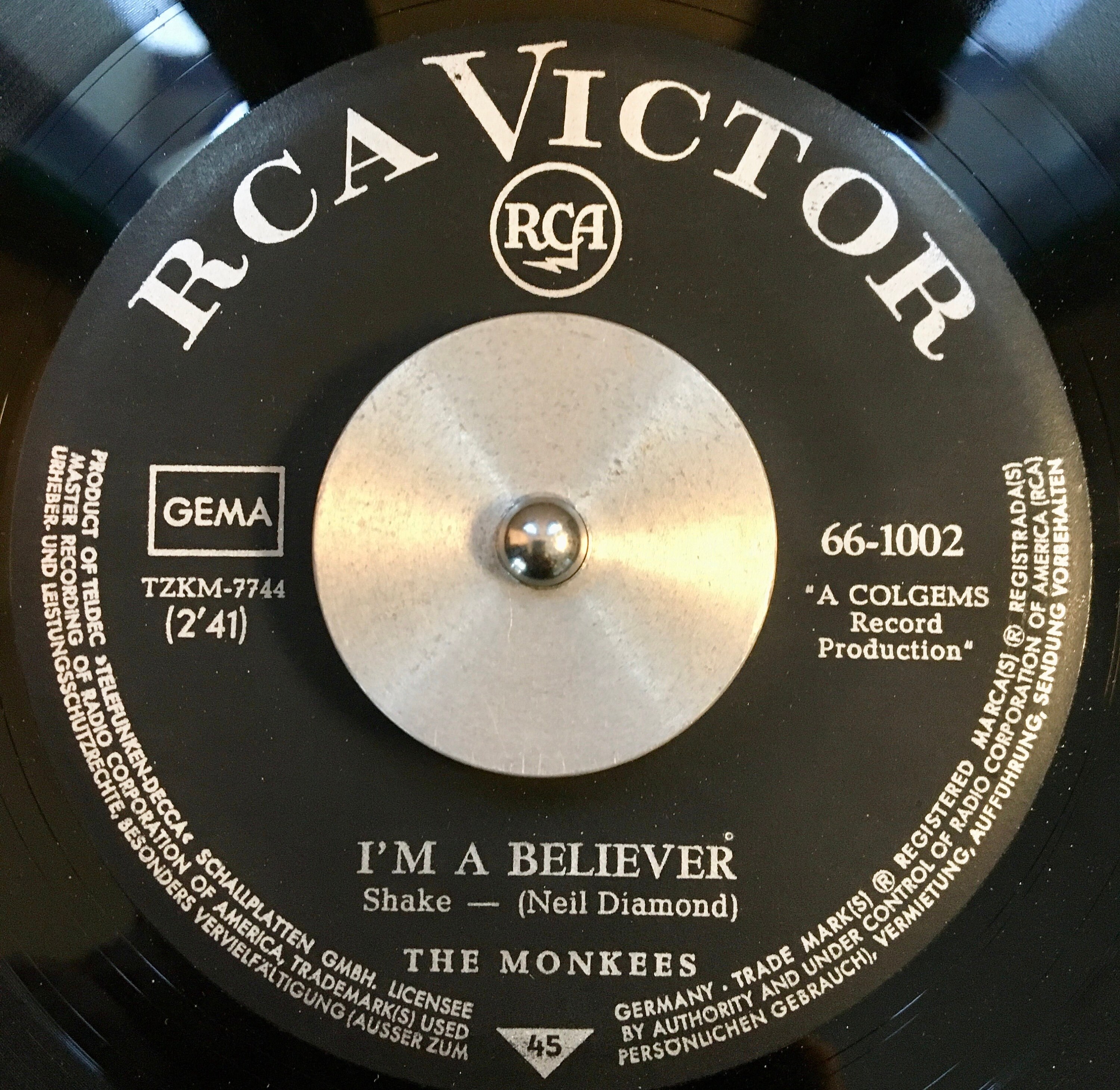 1966 the Monkees – I'm A Believer , Vinyl, 7