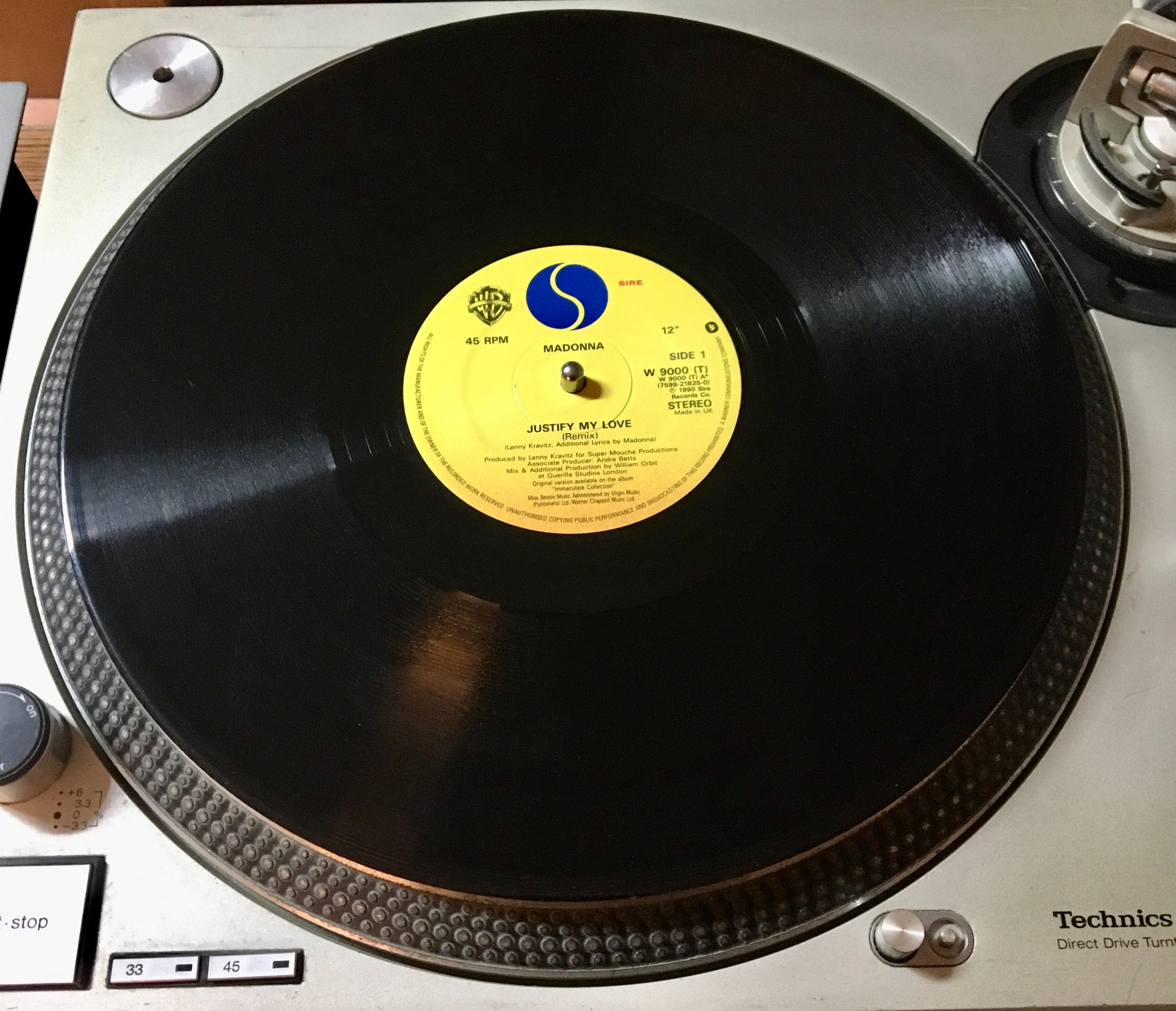 1990 Madonna – Justify My Love (william Orbit Remix) Vinyl, 12