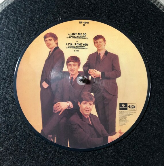 1982 Beatles 'love Me Do' Picture Disc Vinyl 7