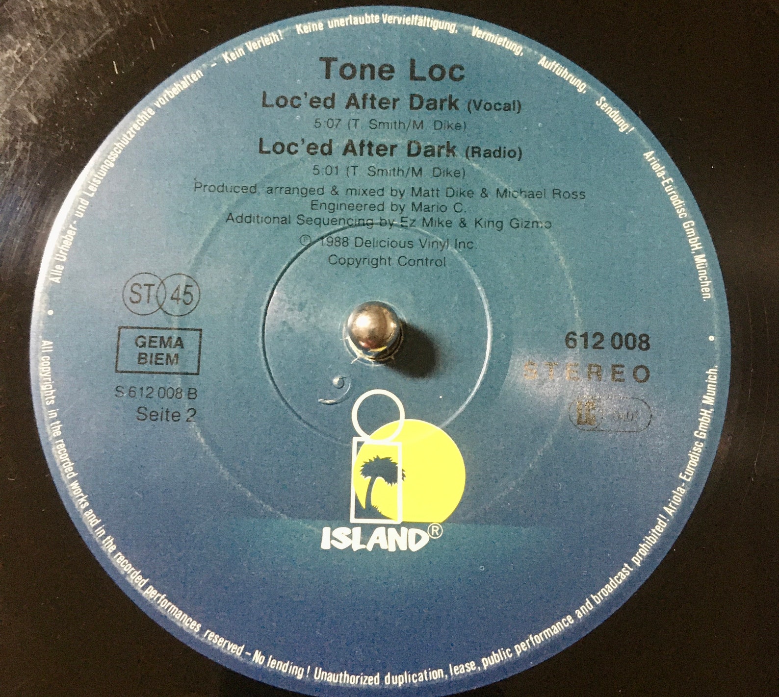 1989 Tone Loc Wild Thing , Vinyl, 12, 45 RPM, Maxisingle, Stereo Etsy