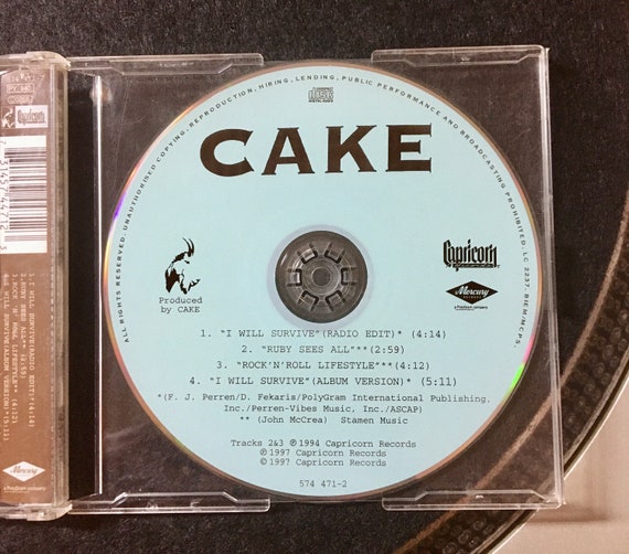 CD - 1997 Cake - I Will Survive , CD, Single - Etsy