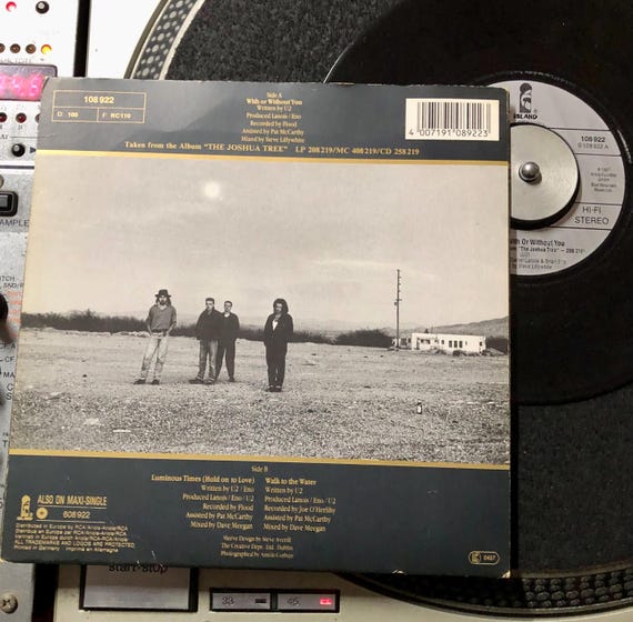 1987 - U2 - With Or Without You、レコード、7インチ、45回転