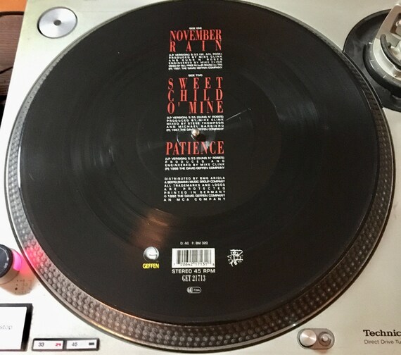 1992 Guns N' Roses – November Rain Vinyl, 12