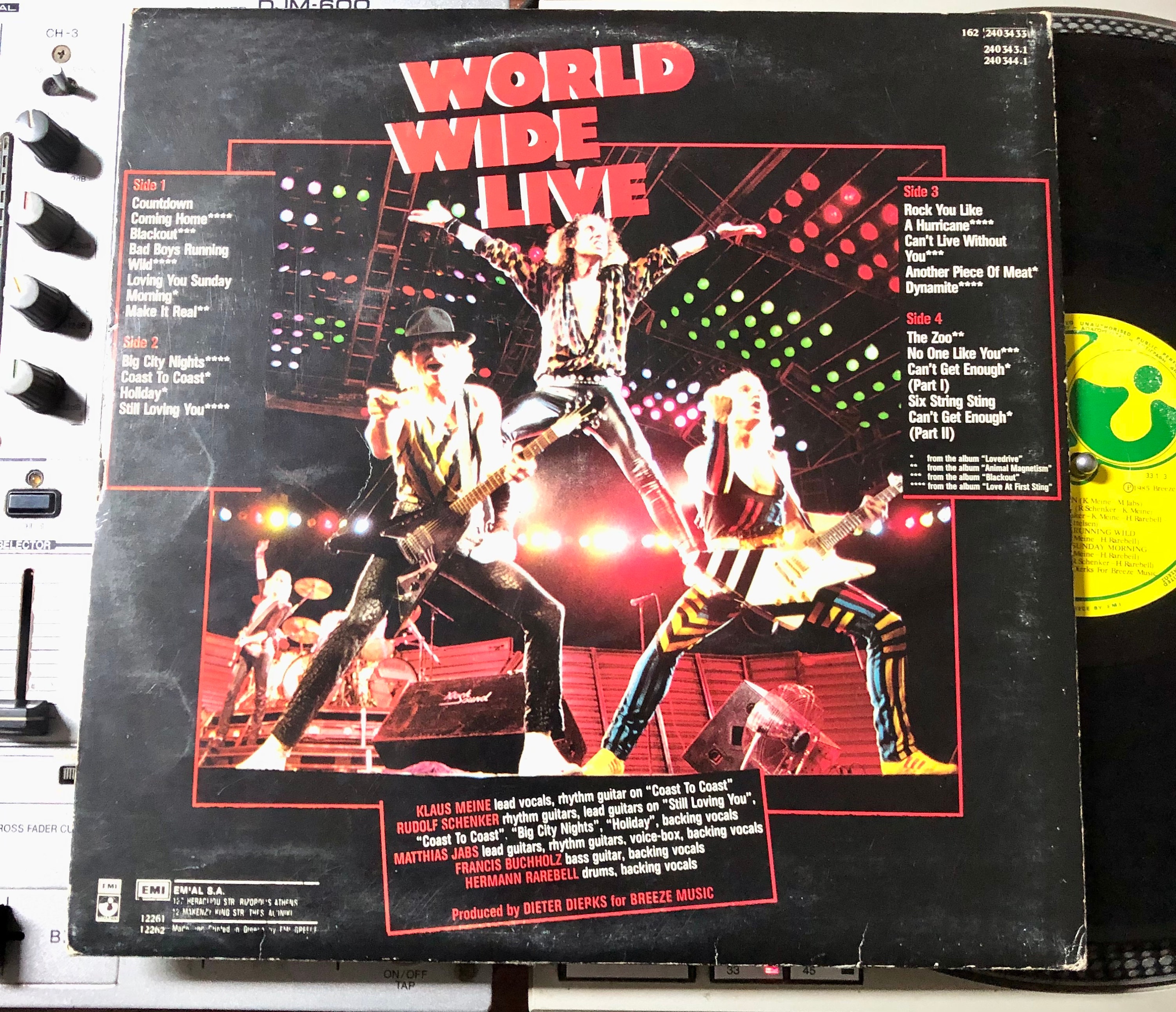 1985 Scorpions – World Wide Live , 2 X Vinyl, LP, Album, Stereo