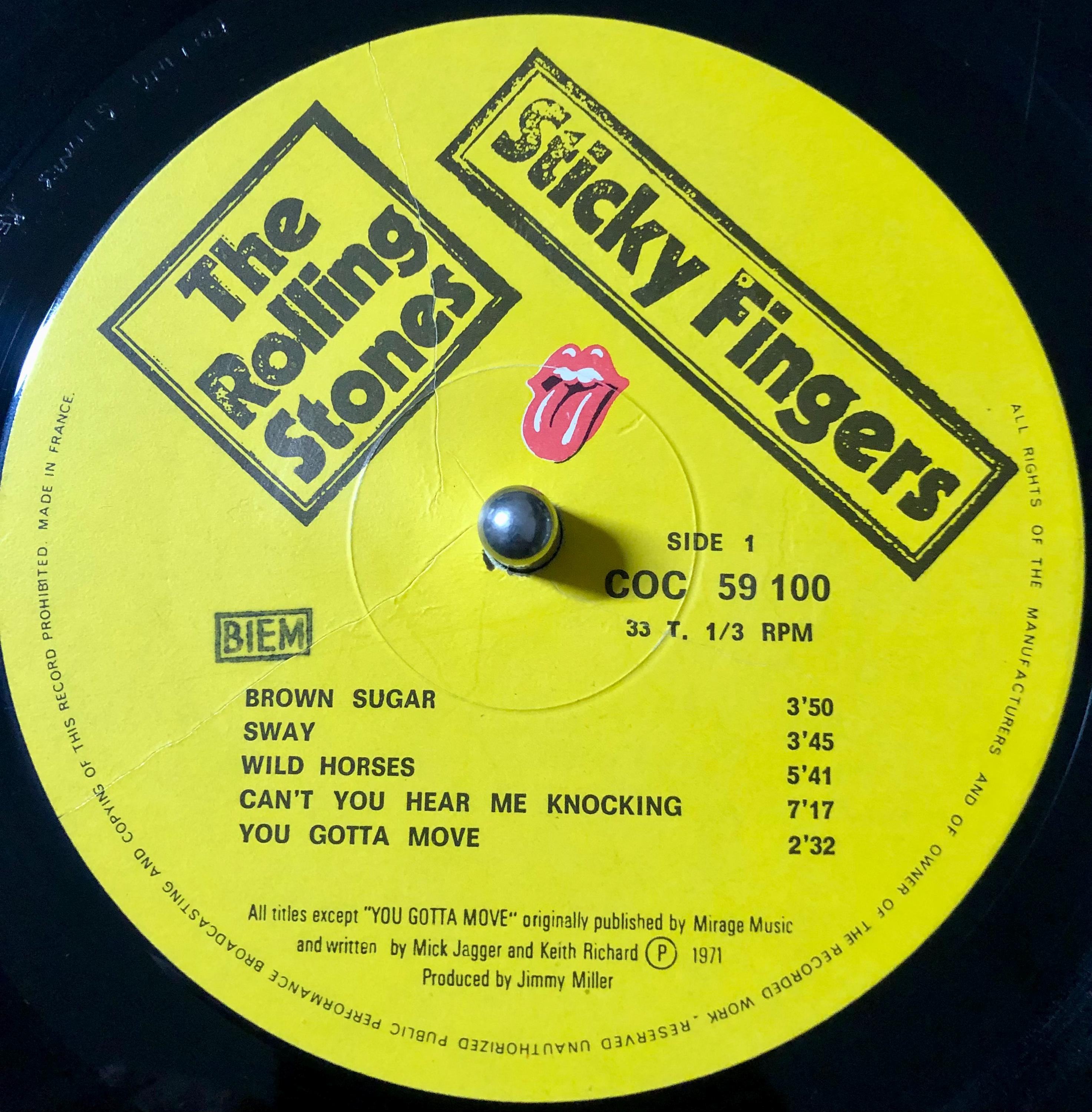 1971 the Rolling Stones – Sticky Fingers , Vinyl, LP, Album, Zip