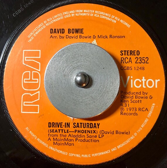 1973 デヴィッド・ボウイ - ドライブ・イン・サタデー、レコード、7