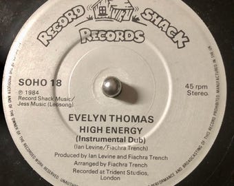 1984 Evelyn Thomas - Alta energía, vinilo, 7", 45 RPM, sencillo
