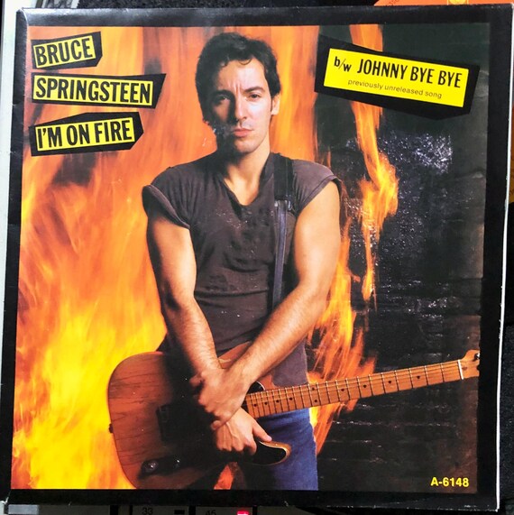 1985 Bruce Springsteen – I'm On Fire , Vinyl, 7", 45 RPM, Single