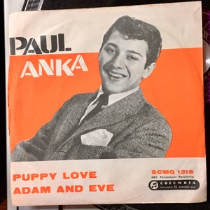 1960 Paul Anka – Puppy Love / Adam And Eve ,Vinyl, 7&quot;, 45 RPM