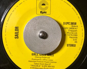 Sailor - Girls, Girls, Girls 1976 Vinyl Record 45 RPM