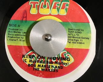 Bob Marley de 1980 - Keep On Moving / Pimpers Paradise - Vinilo jamaicano de 7" y 45 RPM
