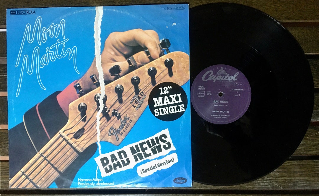 1981 Moon Martin Bad News special Version Vinyl, 12, Maxi-single - Etsy