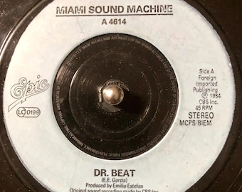 Miami Sound Machine 1984 - Dr. Beat, vinilo, 7", 45 RPM, sencillo, jukebox