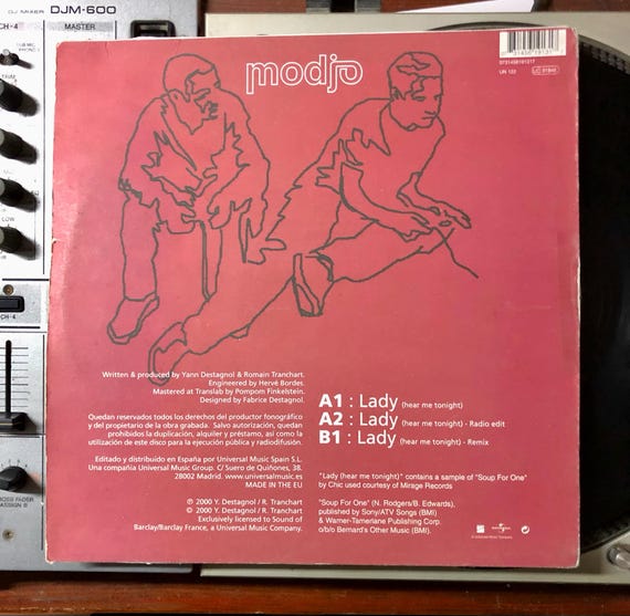 2000 - Modjo - Lady (hear Me Tonight) , Vinyl, 12