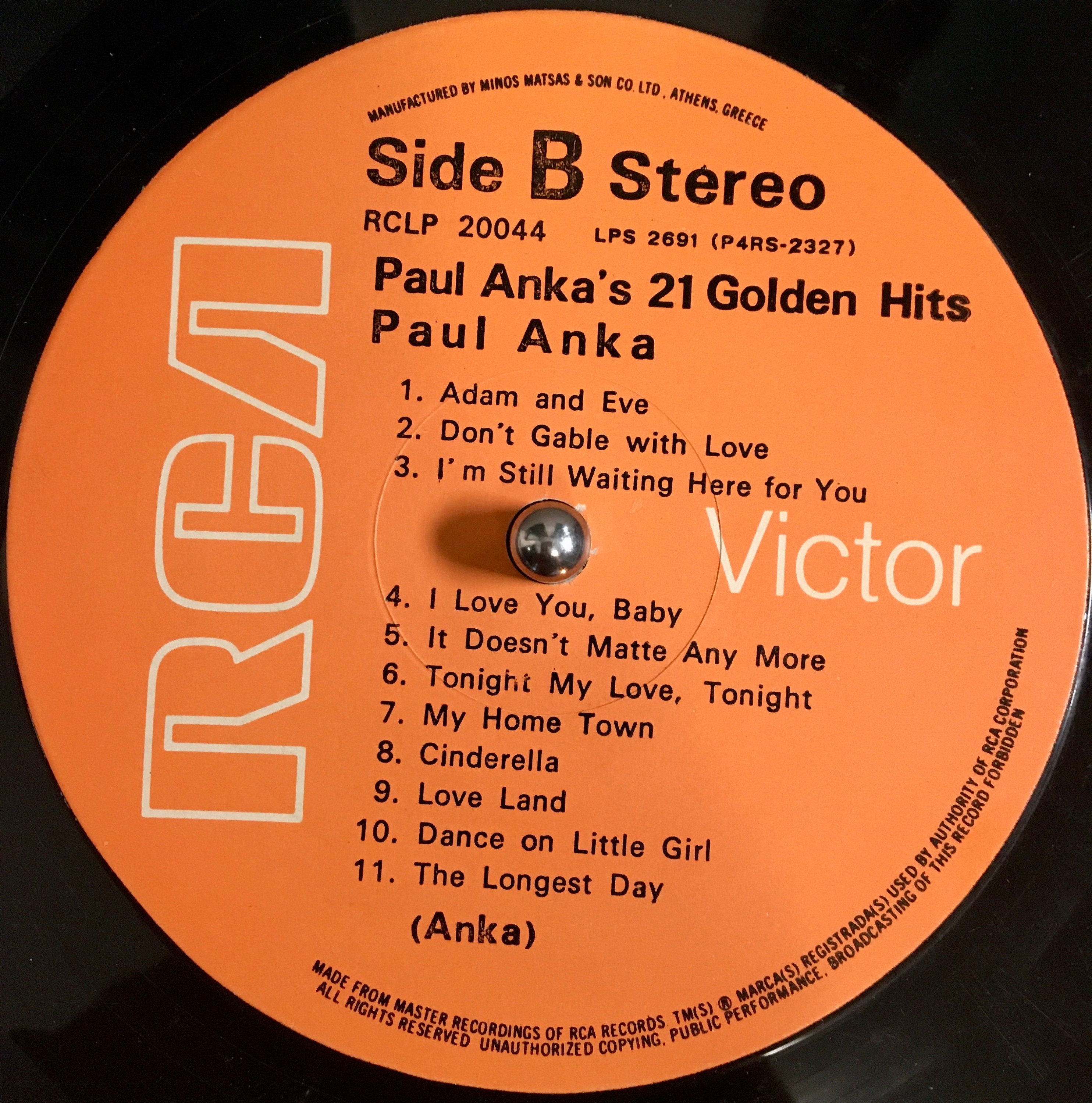 レコード PAUL ANKA'S 21 GOLDEN HITS Amazon.co.jp: Paul Anka's 21 Golden Hits: Music