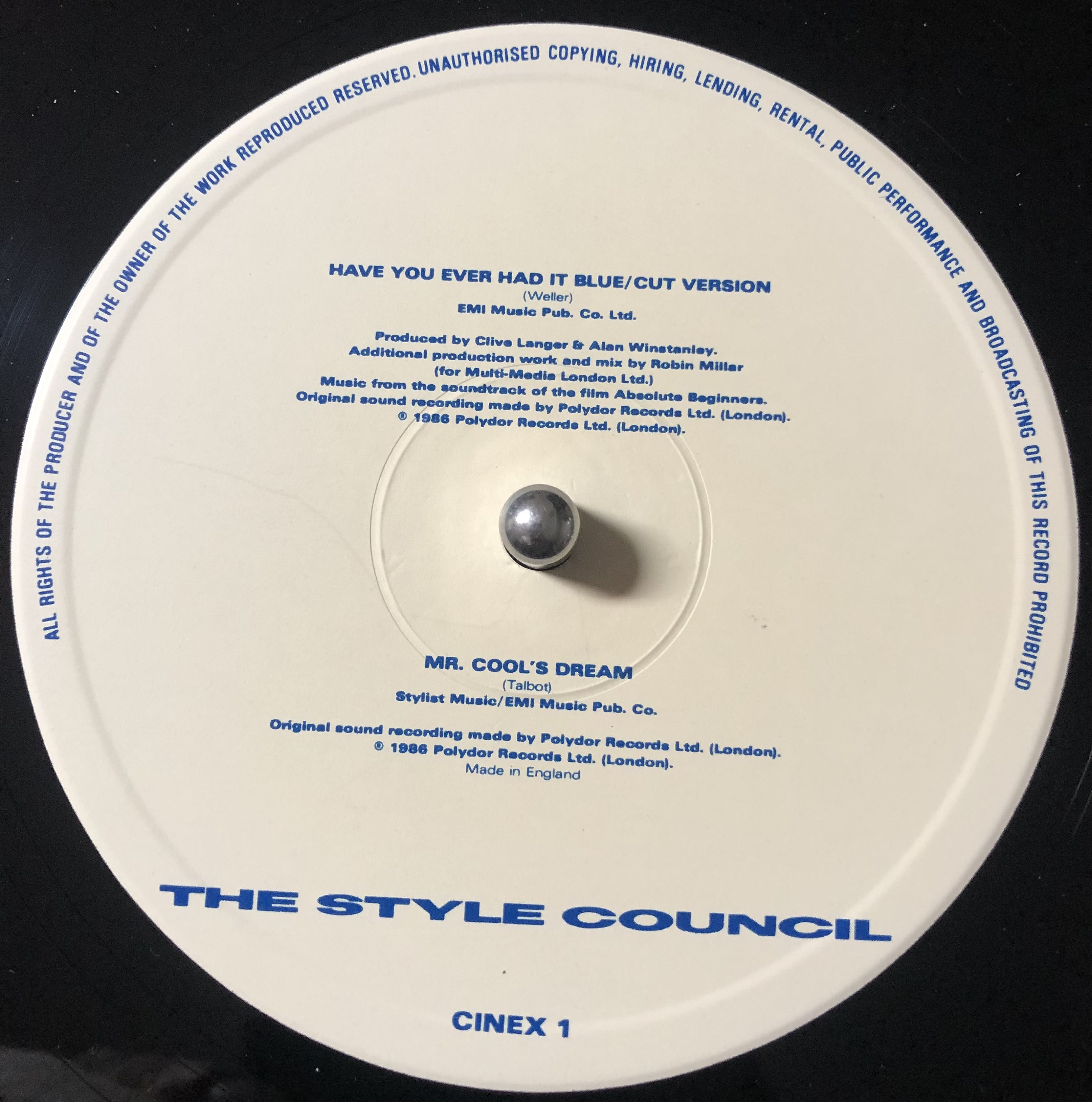 1986 the Style Council – Have You Ever Had It Blue , Vinyl, 12