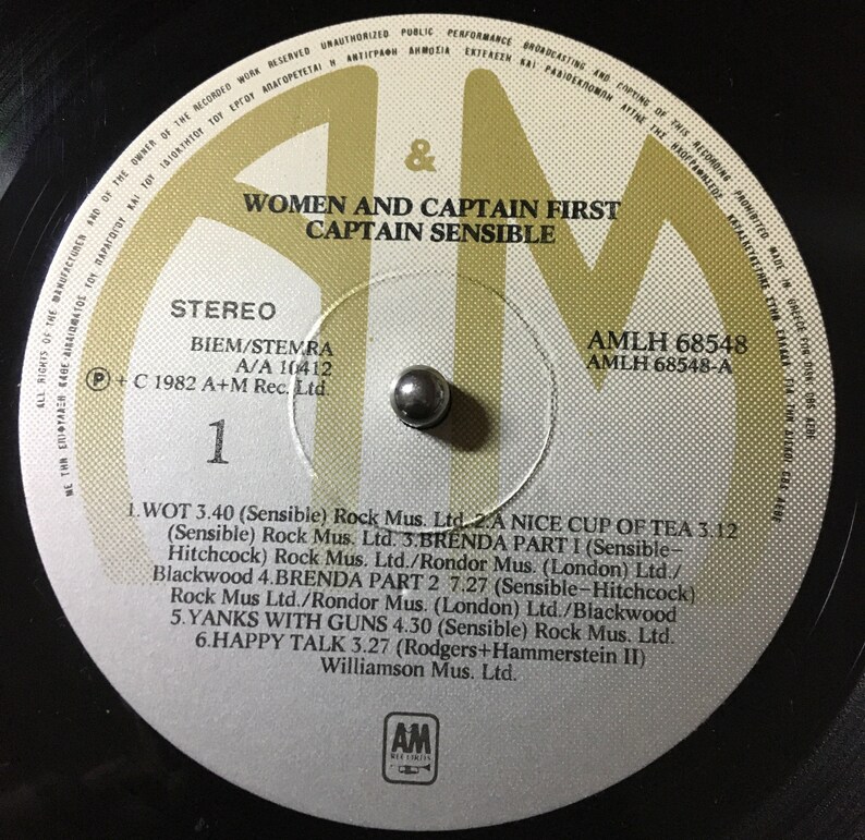 1982 Captain Sensible Women and Captains