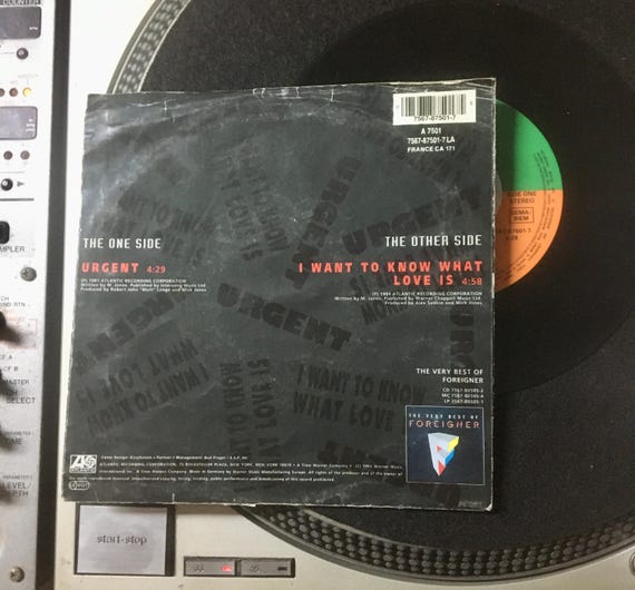 Foreigner – Urgent / I Want to Know What Love is , Vinyl, 7