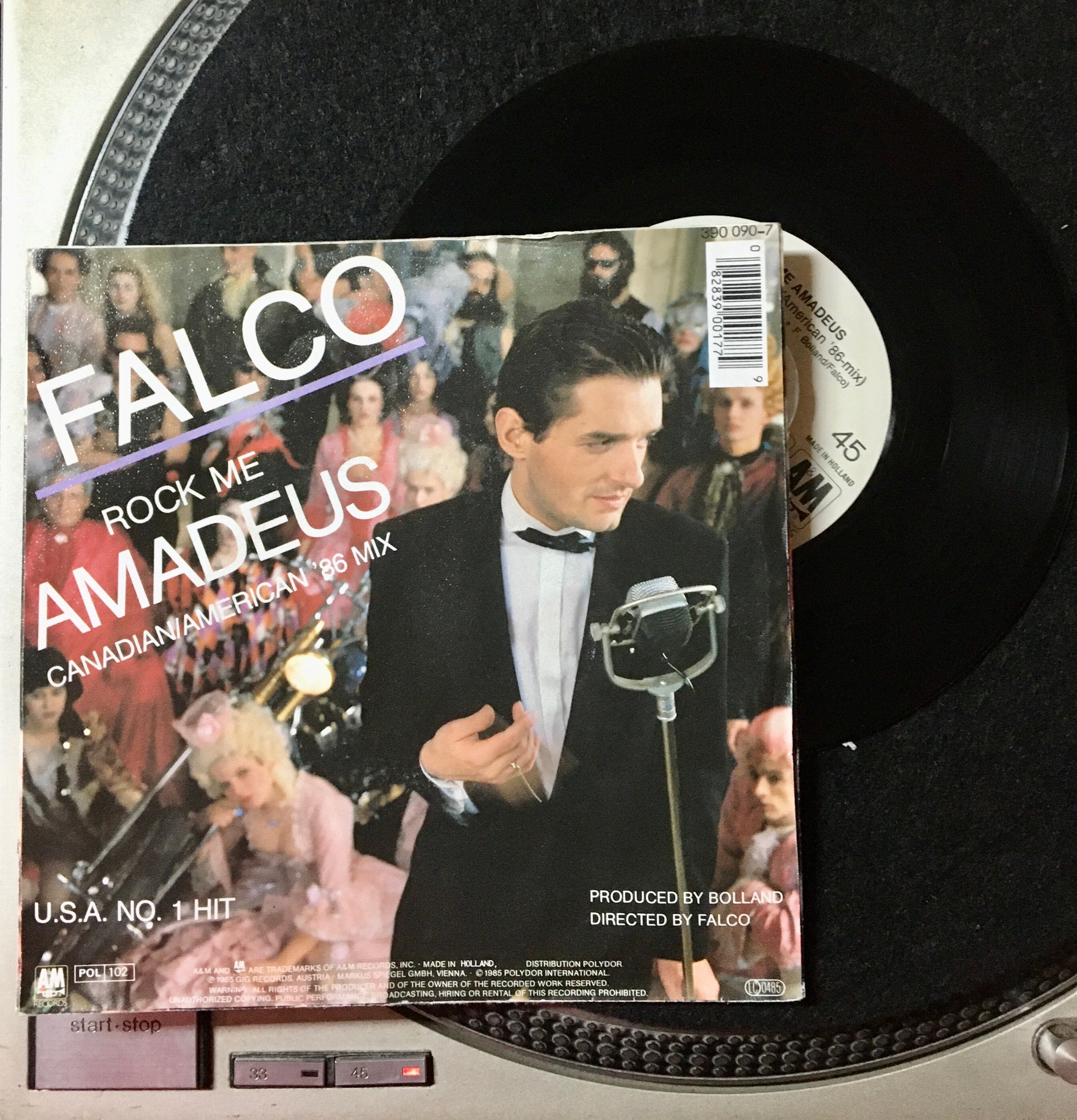 1986 Falco – Rock Me Amadeus (canadian/american '86-mix) Vinyl, 7