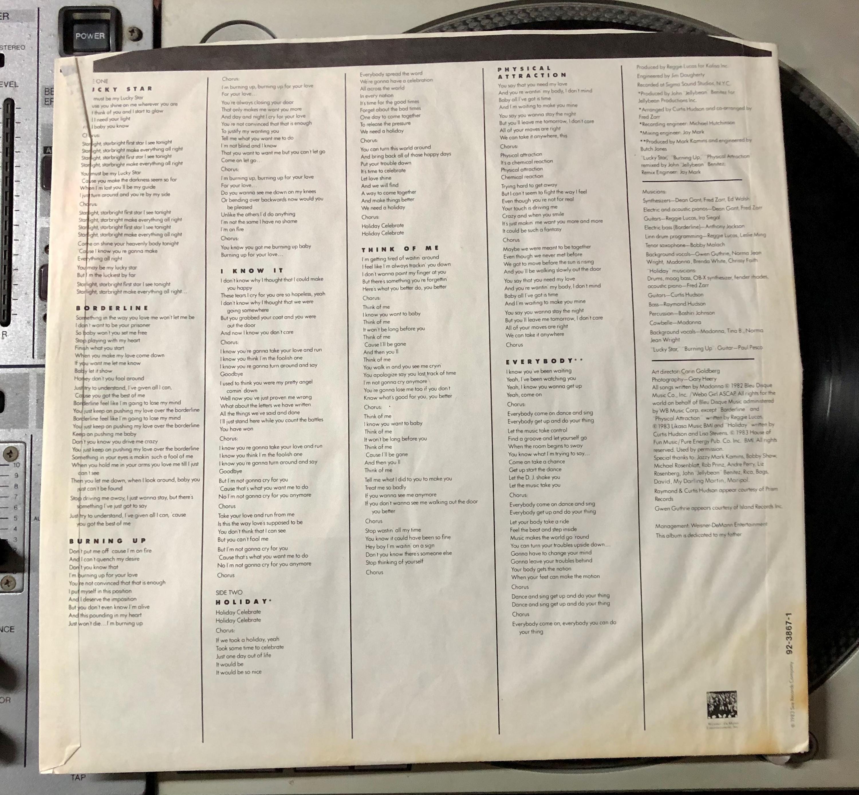 1983 Madonna – Madonna , Vinyl, LP, Album, Stereo - Etsy