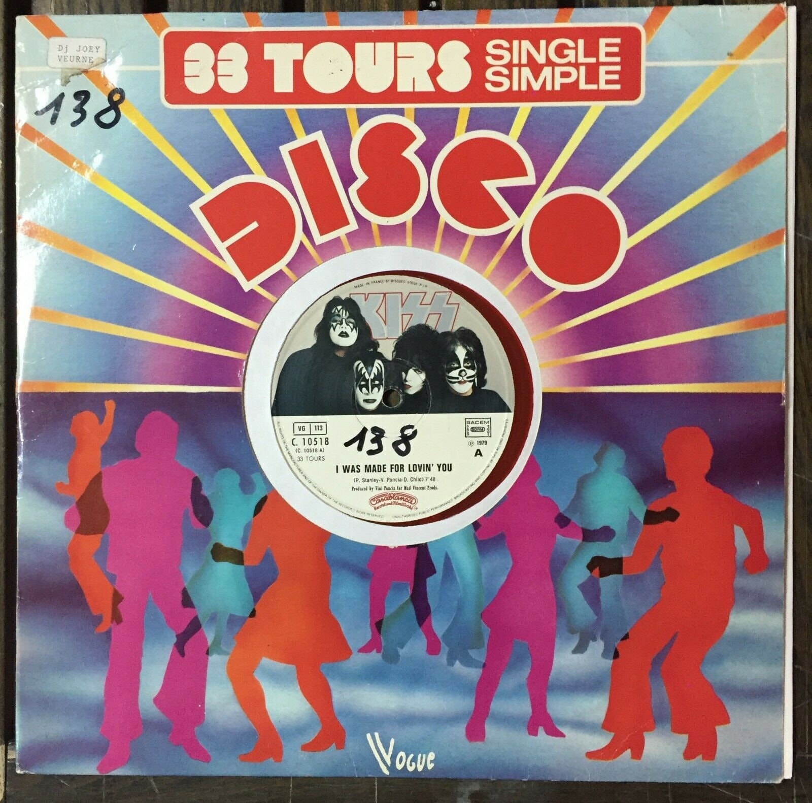1979 Kiss - I Was Made for Lovin' You - Red Clear Vinyl, 12