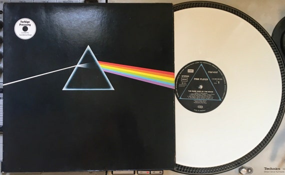 1977 edizione limitata Pink Floyd The Dark Side Of The Moon , vinile, LP,  album, stereo, vinile bianco 2 poster 2 cartoline -  Italia