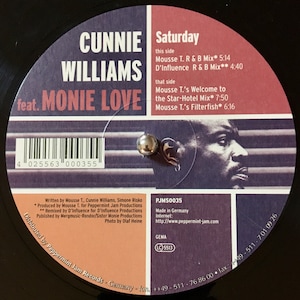 1996 Cunnie Williams feat. Monie Love - Sabato Vinile, 12&quot;, 33 Giri