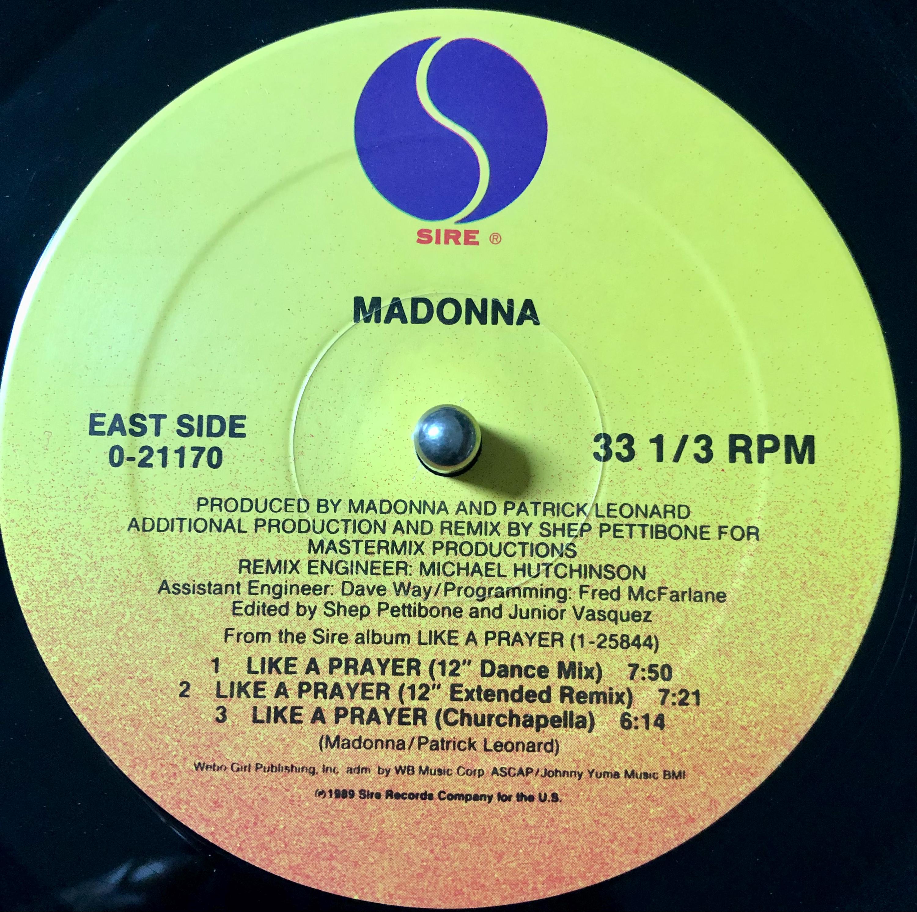 1989 Madonna – Like A Prayer , Vinyl, 12