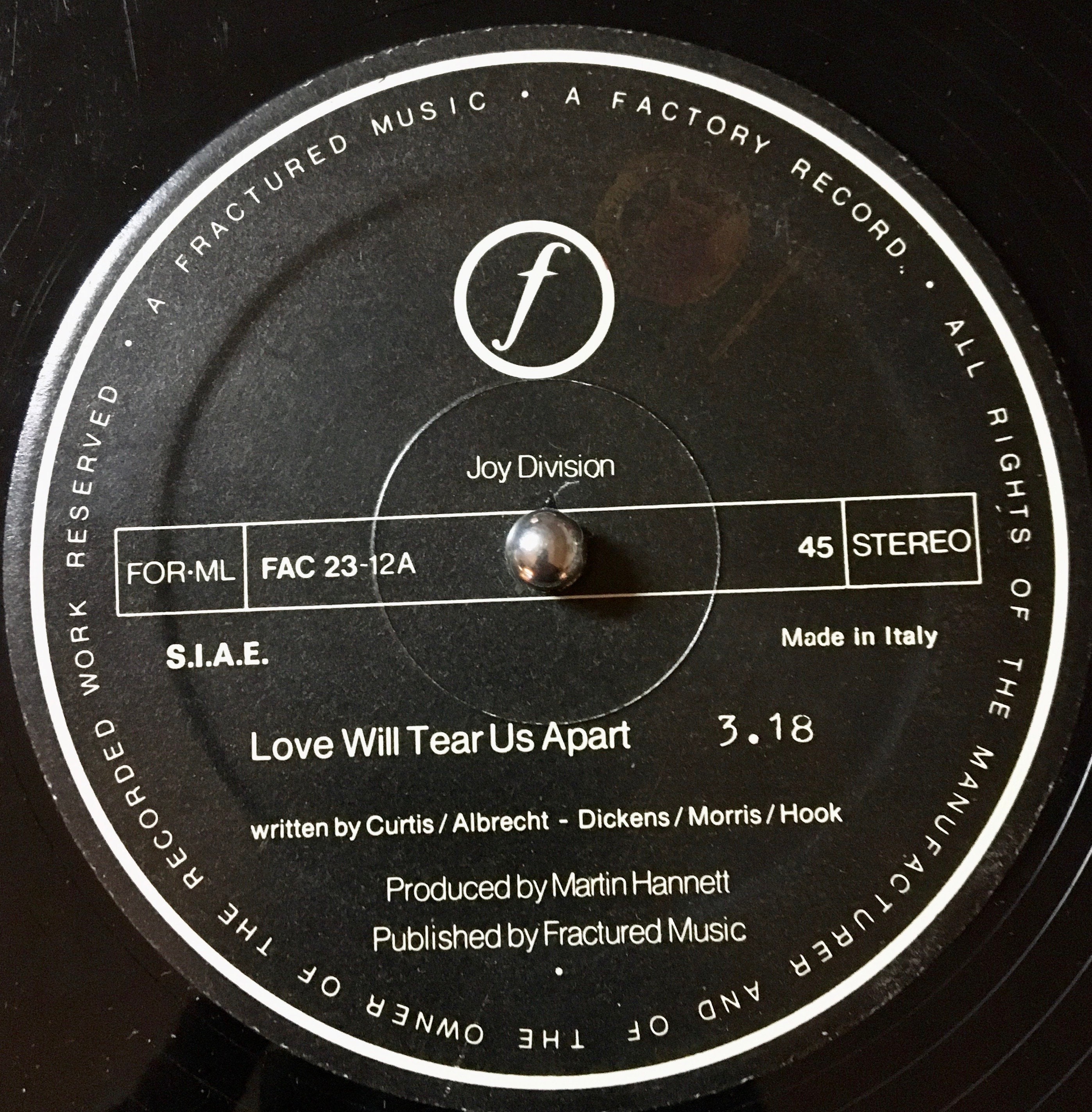 Love Will Tear Us Apart (2020 Remaster)(12インチシングル