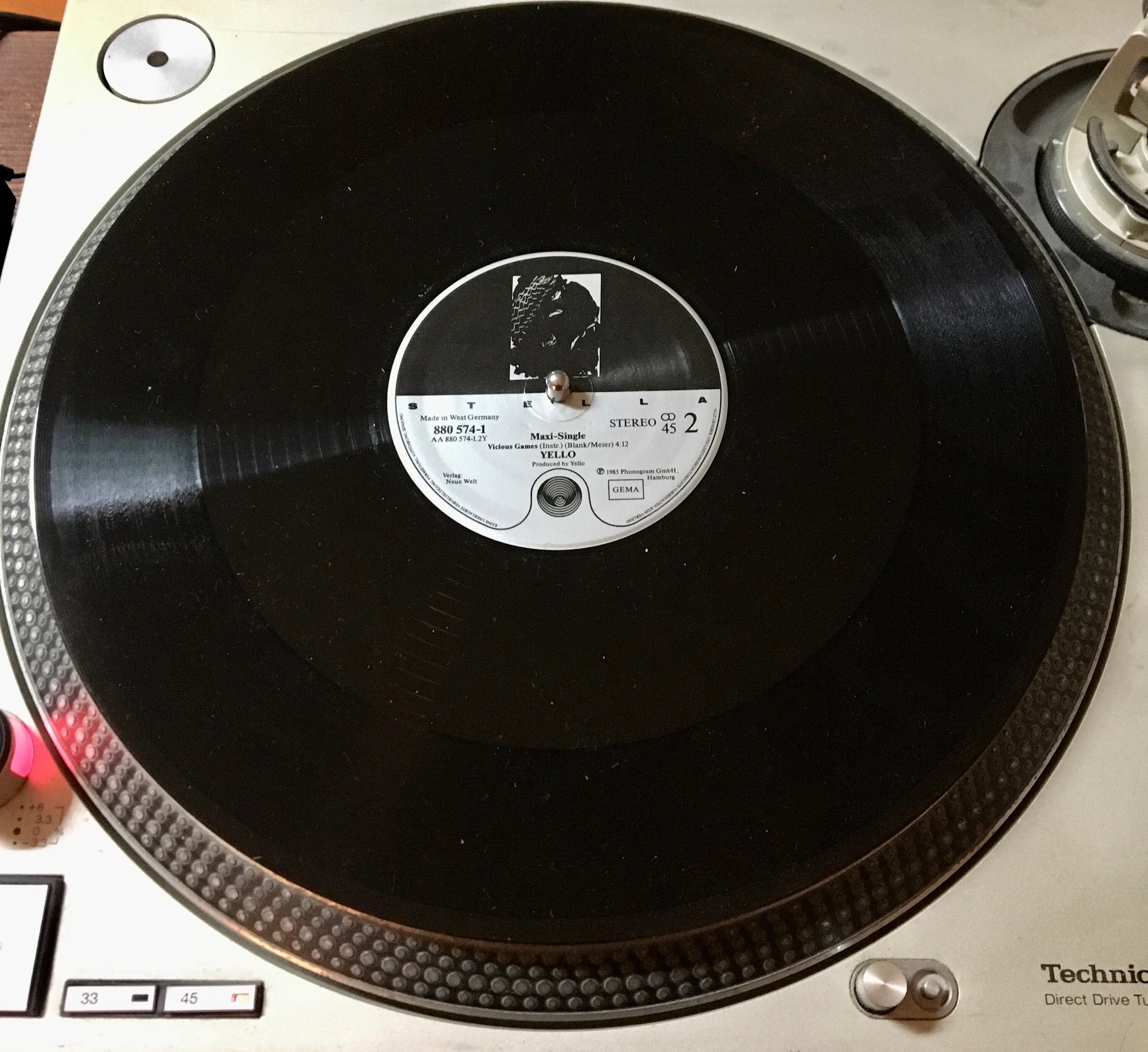 1985 Yello - Vicious Games、ビニール、12インチ、45 RPM