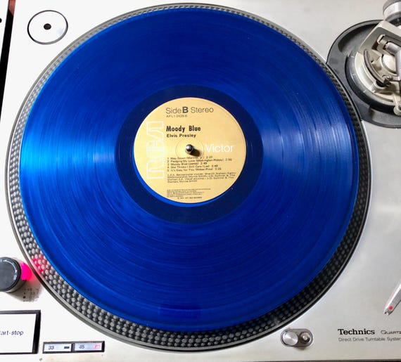 1977 Elvis Presley Moody Blue LP - Limited Edition Blue Vinyl - Etsy