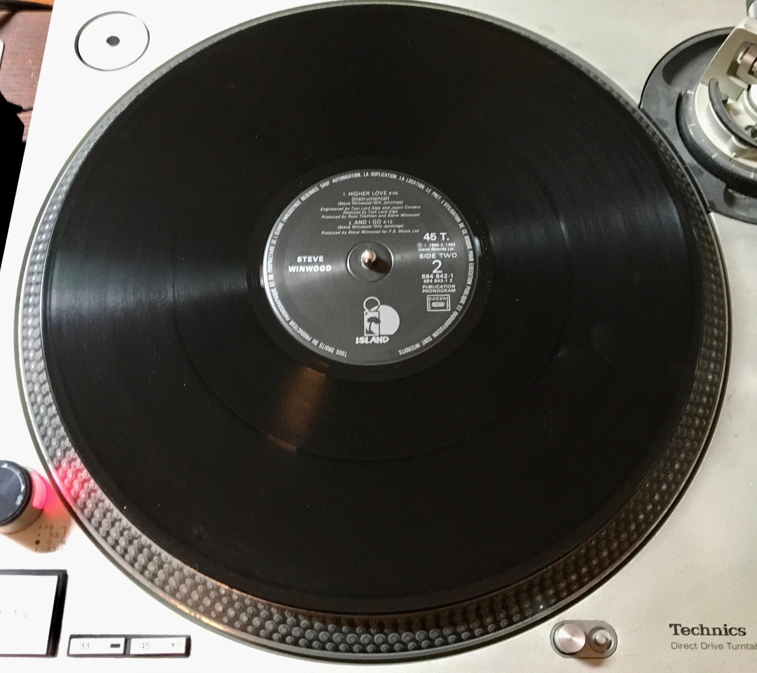 1986 Steve Winwood - Higher Love (remix) , Vinyl, 12