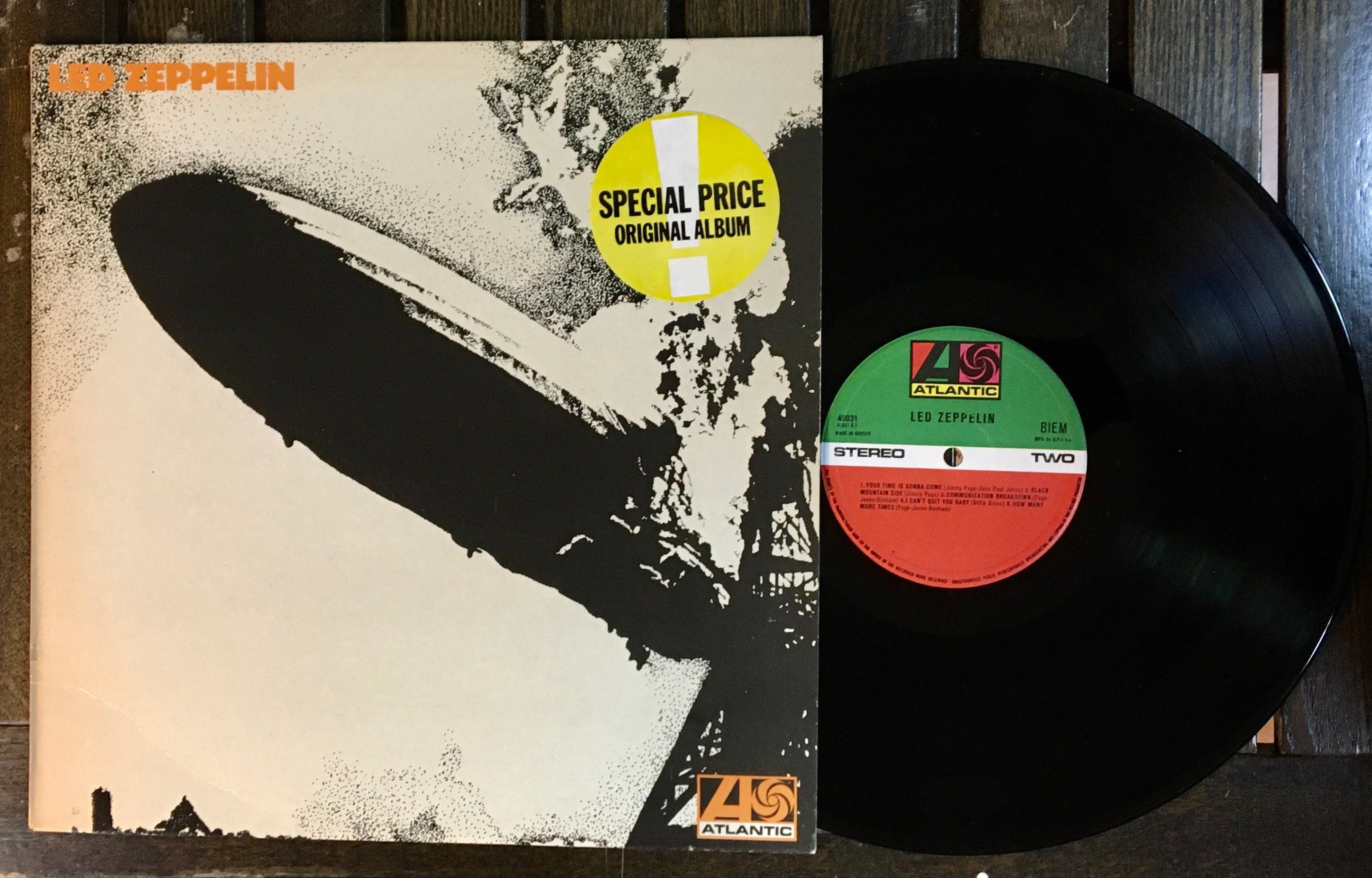 Led Led Zeppelin Vinyl LP Album Rare Greek - Etsy Finland