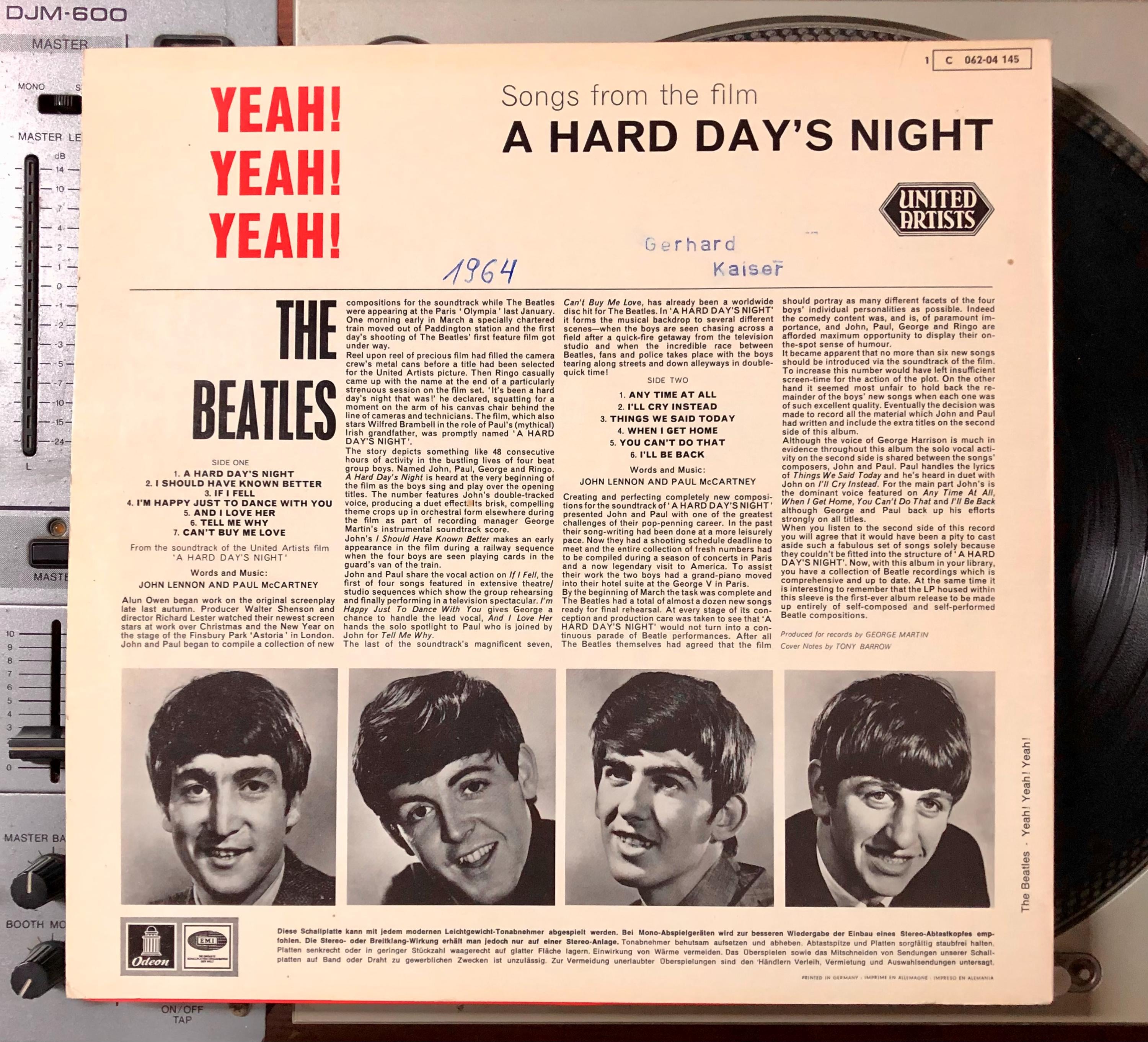 The Beatles - Yeah! Yeah! Yeah! (A Hard Day's Night) 1969 Vinyl LP