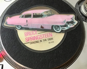 1984 Bruce Springsteen – Dancing In The Dark , Vinyl, 7", Picture Disc, Shape, 45 RPM, Single