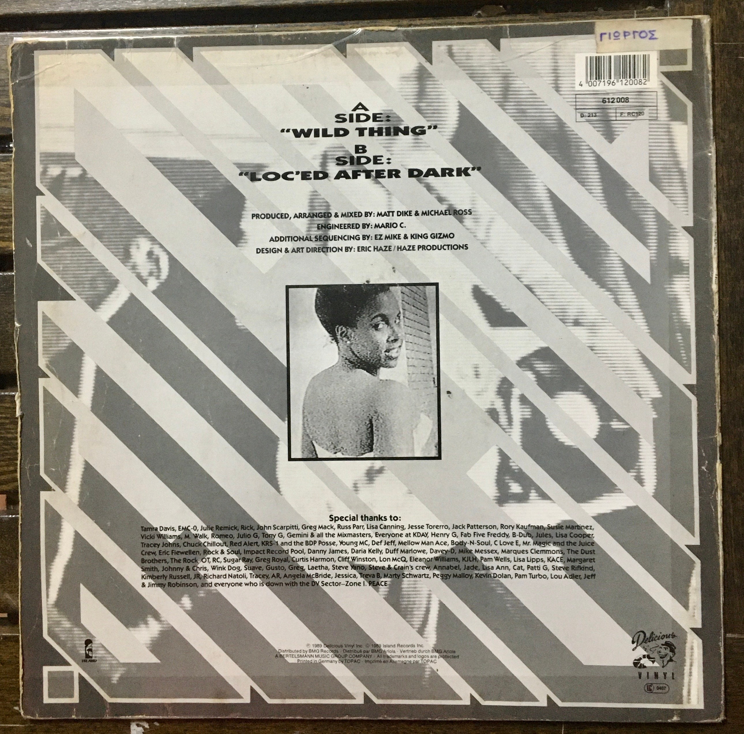 1989 Tone Wild Thing Vinyl 12 45 RPM -