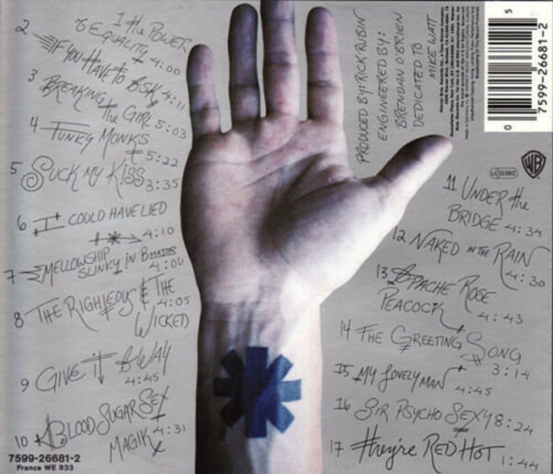 Red Hot Chili Peppers Blood Sugar Sex Magik CD Album Etsy