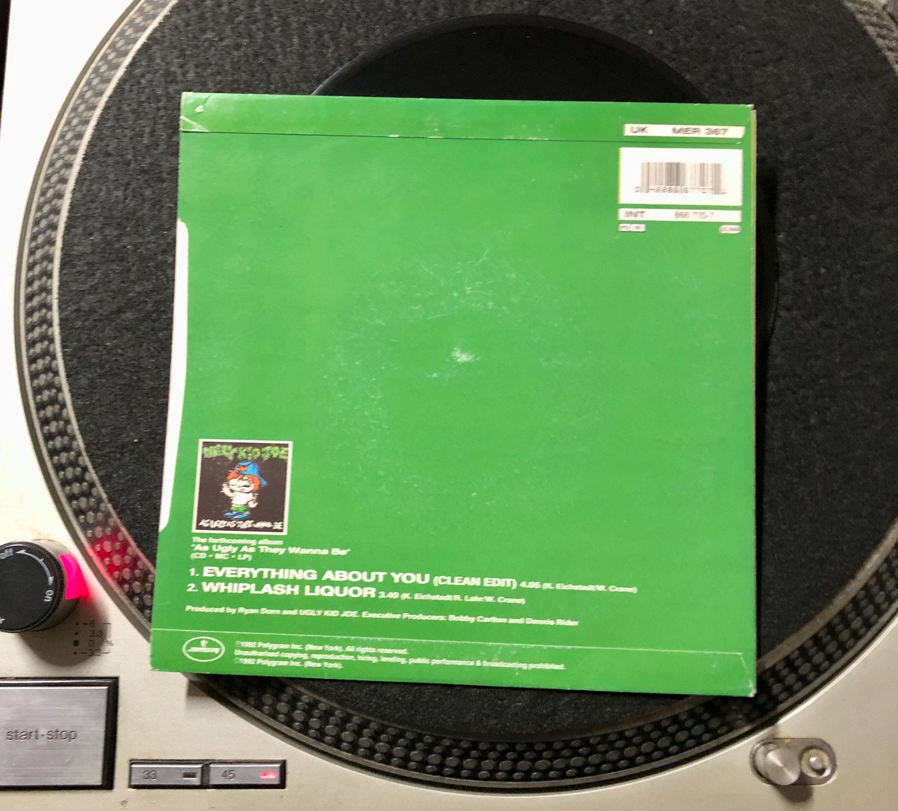 1992 Ugly Kid Joe – Everything About You , Vinyl, 7