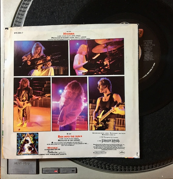 1987 Def Leppard – Hysteria , Vinyl, 7