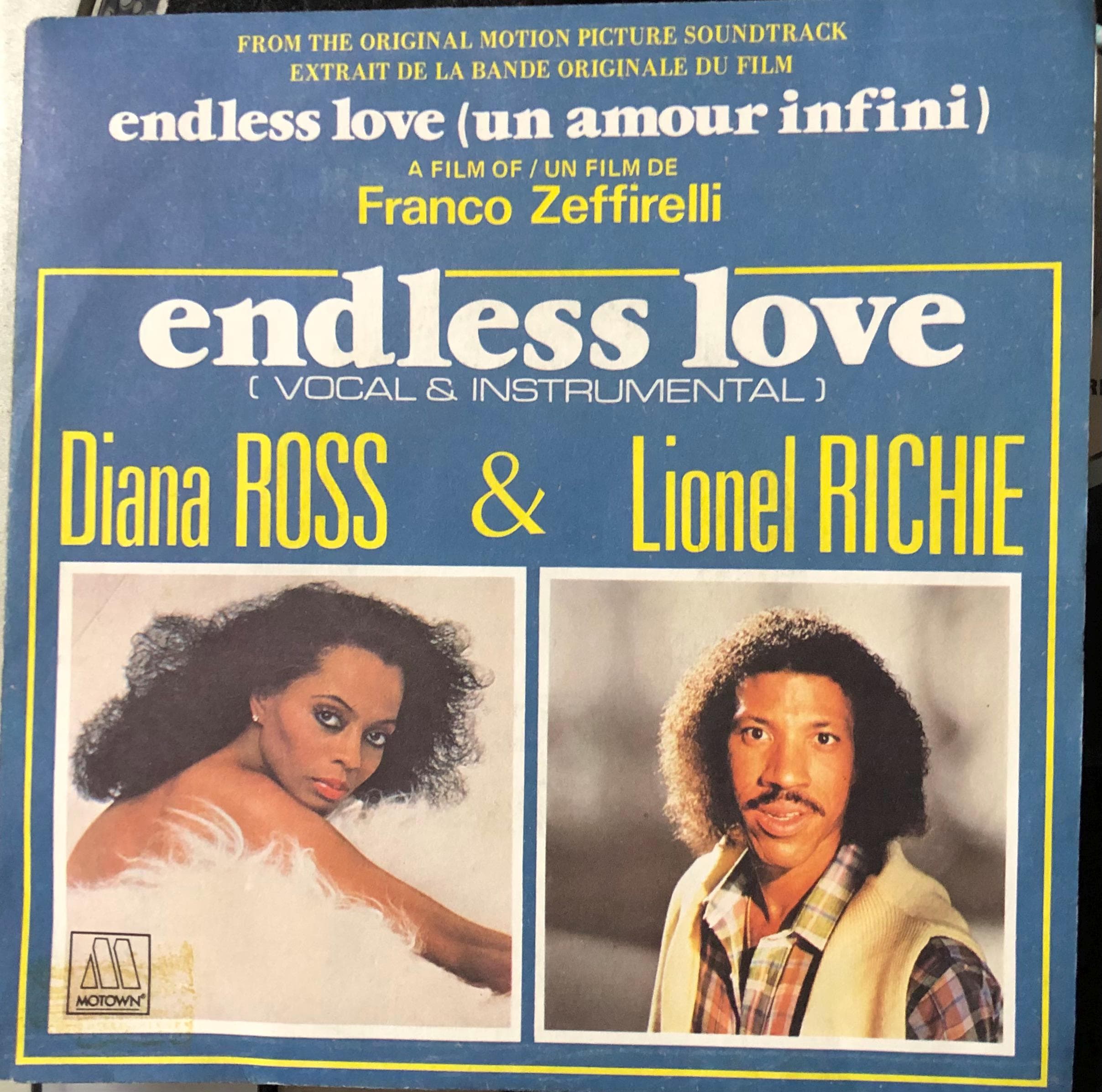 Diana Ross & Lionel Richie - Endless Love Vinyl 45 RPM - Rare