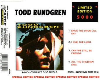CD - Todd Rundgren - Bang The Drum All Day CD, Mini, Single, Limited Edition,