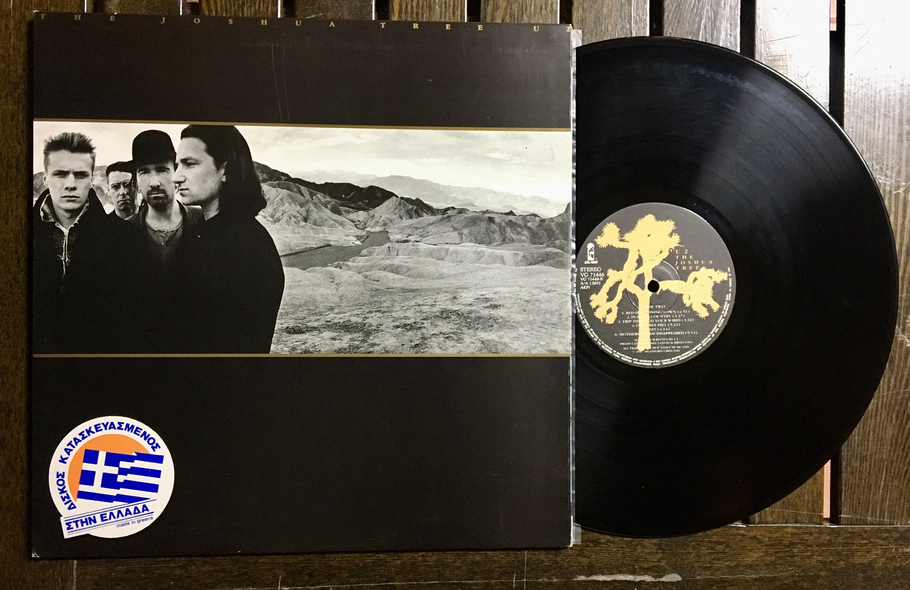 1987 U2 The Joshua Tree, Vinyle, LP, Album, Gatefold, RaRe Greek Press -   France