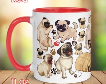 Pug Coffee Mug, Pug Lover Mug, Pug Mug Gift, Pug Puppy Coffee Mug, Pug Lover Gift, Pug Art Mug, Pug Cup, Pug Dog Mug, Pug Mug, Pug Gift