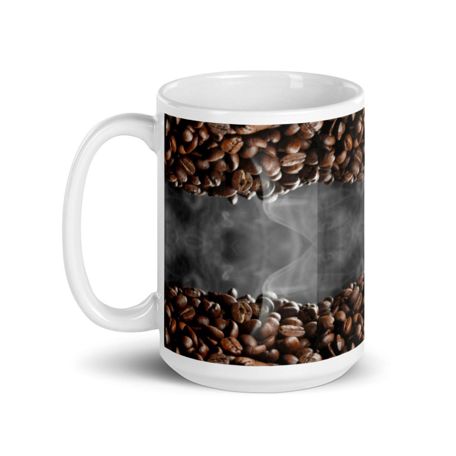Coffee Beans Ceramic Coffee Mug Coffee Beans Mug Smoky Etsy