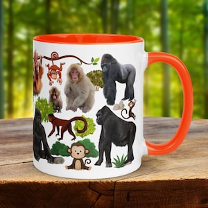 Monkey Coffee Mug, Magic Monkey Mug, Monkey Cup, Monkey Mug Gift, Monkey Lover Gift, Gifts for Monkey Lovers, Monkey Art Mug, Monkey Gift