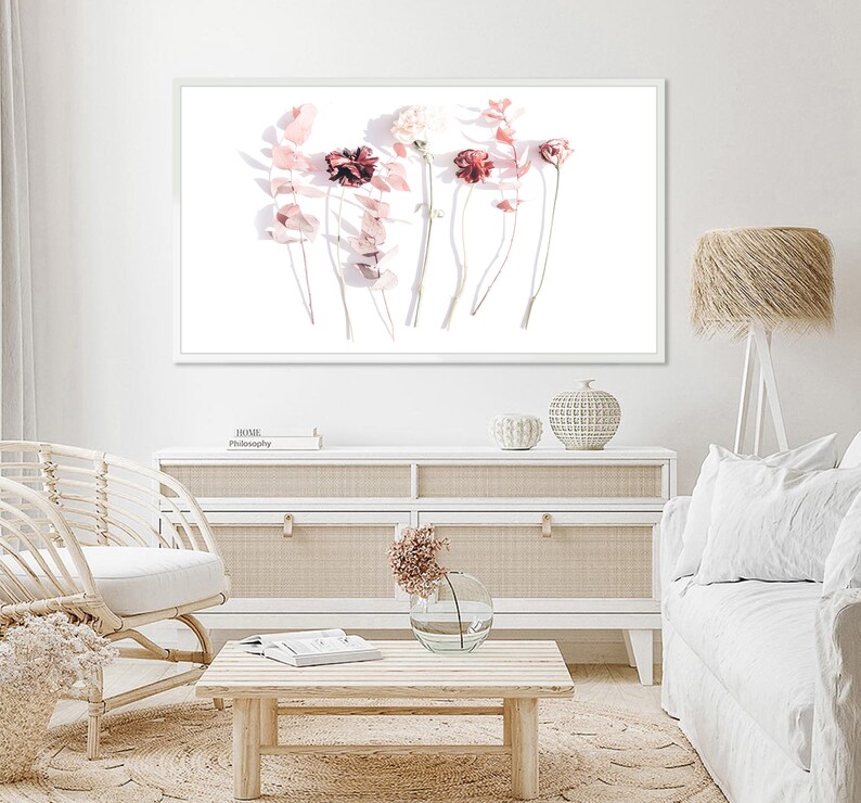 Pink Flowers Art for The Frame Tv Samsung Frame TV Art Spring Flowers Frame TV Digital Art Frame Tv