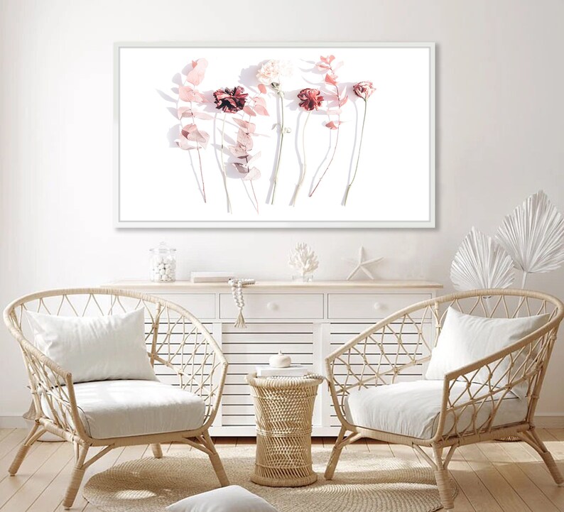 Pink Flowers Art for The Frame Tv Samsung Frame TV Art Spring Flowers Frame TV Digital Art Frame Tv
