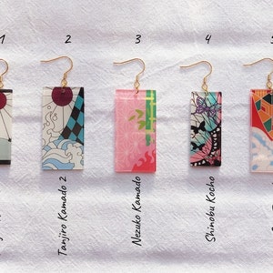 Etsy demon slayer earrings deals